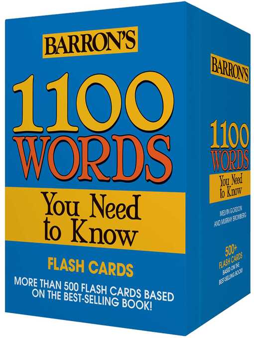 Title details for 1100 Words You Need to Know Flashcards by Melvin Gordon - Available